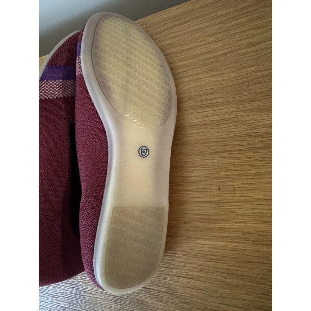 Rothy's Garnet Reflective‎ Stripe Loafer Limited Edition Size 7 EUC